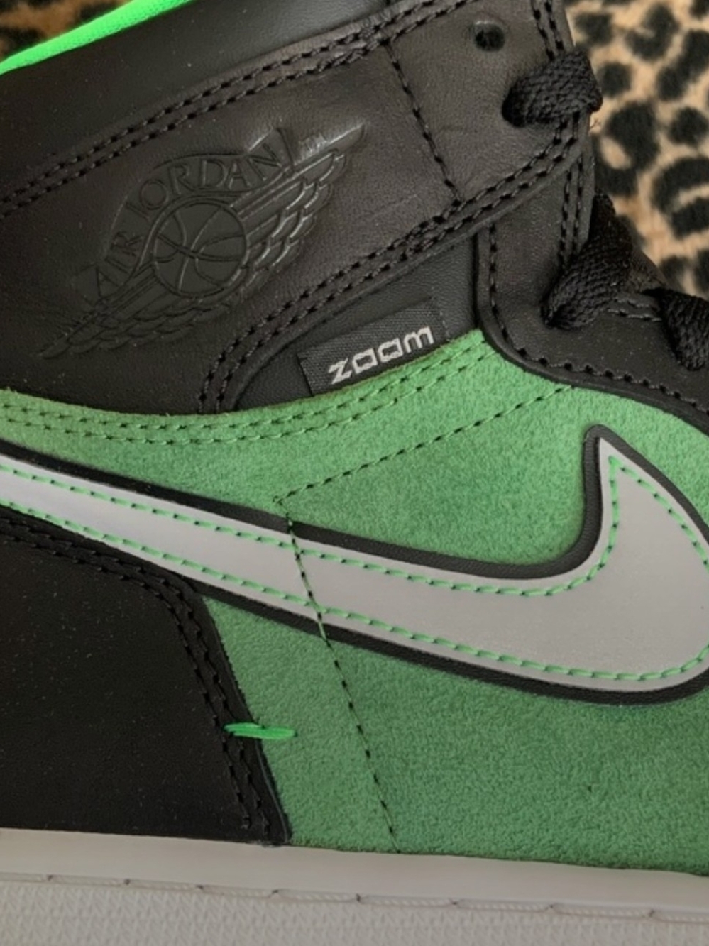 Jordan Men's High-Top Sneakers in Black & Green